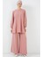 Kadın BDART Düzenli Yaka ve Uzun Kol İki Parça Koordinat Seti Tozlu Gül Pembesi 10