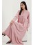 Kadın BDART Fiyonk Bağcıklı Maxi Elbise Pink 4