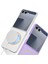 Galaxy Z Flip 7 Kılıf Wireless Şarj Özellikli Zore Kıpta M-Safe Kapak - Gümüş 3