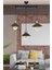 Aplıqa Gönen 3'lü Sıralı Siyah Sarkıt Avize 75x65 cm Endüstriyel Modern Tasarım Yüksek Verimli 2