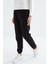 Siyah Yüksek Bel Rahat Form Basic Jogger Kadın Eşofman Alt - 94624 10