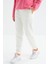 Gri Melanj Yüksek Bel Rahat Form Basic Jogger Kadın Eşofman Alt - 94624 7