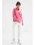 Gri Melanj Yüksek Bel Rahat Form Basic Jogger Kadın Eşofman Alt - 94624 8