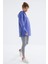 Eflatun Reglan Kol Basic Kapüşonlu Oversize Tunik - 97242 12