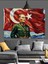 Atatürk Bayrak Portre Dekoratif Kanvas - Mdf Ahşap Tablo 3