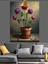 Saksıda Üç Gül Dekoratif Kanvas - Mdf Ahşap Tablo 4