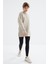 Koyu Bej Reglan Kol Basic Kapüşonlu Oversize Tunik - 97242 12