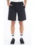 Siyah Yan Cep Detaylı Lastikli Erkek Şort - 81238 9