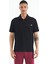 Siyah Yazı Baskılı Standart Form Polo Yaka Erkek T-shirt - 88236 7