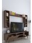 Istanbul Dolaplı TV Ünitesi 18 mm Suntalam Ceviz Desen Alt Modül 180x45x35 Üst Modül 180x90x20 cm 4