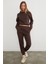 3 Iplik Basic Beli Stoperli Kapüşonlu Jogger Takım 1
