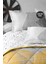 Bedding Çift Kişilik Uyku Seti %100 Pamuk 195x215 cm Gri Sarı Soyut Geometrik Çift Taraflı 7