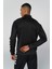 Erkek Siyah Sweatshirt Logo ve Şevron Baskılı Regular Fit İlkbahar Sonbahar Koleksiyonu 7