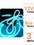 12V 3 Metre Buz Mavisi Neon Led Şerit Işık | Prize Tak Çalıştır | Anahtarlı Fişli 1.5M Kablo | Esnek Silikonlu Led 2