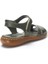 Yeşil Kadın Deri Sandalet 21507 5