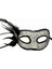 Nessiworld Siyah Renk Yandan Tüylü Pul Payet Işlemeli Parti Maskesi 23X12 cm 1