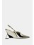The Trendygurl Slingback Wedge Kadın Şampanya Dolgu Topuk Sandalet 1