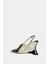 The Trendygurl Slingback Wedge Kadın Şampanya Dolgu Topuk Sandalet 5