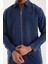Regular Fit Cupra Kumaş Fermuarlı Erkek Ceket - Lacivert 3