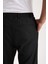 Bezayağı Kumaş Relax Fit Duble Paça Jogger Pantolon - Siyah 4