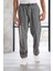 Bezayağı Kumaş Relax Fit Duble Paça Jogger Pantolon - Gri 1