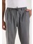 Bezayağı Kumaş Relax Fit Duble Paça Jogger Pantolon - Gri 2