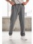 Bezayağı Kumaş Relax Fit Duble Paça Jogger Pantolon - Gri 3