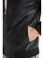 Su İtici Slim Fit Dar Kesim Kolej Yaka Astarlı Fermuarlı Rüzgar Geçirmez Suni Deri Mevsimlik Mont Y5367AZ25AU 5