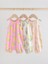 % 100 Pamuklu Soft Pembe Limon Baskılı 3'lü Romper Set 1