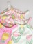% 100 Pamuklu Soft Pembe Limon Baskılı 3'lü Romper Set 4