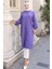 Yazlık Uzun Pamuklu Tunik Mor HM2109 1