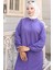 Yazlık Uzun Pamuklu Tunik Mor HM2109 3