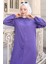 Yazlık Uzun Pamuklu Tunik Mor HM2109 4