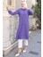 Yazlık Uzun Pamuklu Tunik Mor HM2109 5