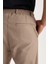 Bezayağı Kumaş Relax Fit Duble Paça Jogger Pantolon - Vizon 4