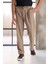 Bezayağı Kumaş Relax Fit Duble Paça Jogger Pantolon - Vizon 5