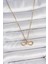 316L Çelik Gold Renk Zincir Zirkon Taşlı Sonsuzluk Model Kadın Kolye - PRT3500EB05668 2