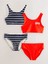 Kırmızı/çizgili Bikini Takımı 2 Parça 1