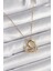 316L Çelik Gold Renk Zincir Zirkon Taş Detaylı Kalp Model Sonsuzluk Detay Kadın Kolye - PRT3500EB03179 1