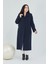 Kadın Büyük Beden Mendil Yaka Manto 5
