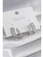 Pirinç Gümüş Renk Zirkon Taşlı Kadın Küpe - PRT3500EB00972 1
