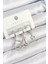 Pirinç Zirkon Taşlı Ay ve Yıldız Model Gümüş Renk 3lü Çift Kadın Küpe Set - PRT3500EB07280 1