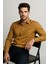 Slim Fit Pamuk Saten Klasik Taba Gömlek Gk 624 6