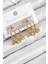 Pirinç Zirkon Taşlı Sallantılı Yıldız Model Gold Renk Kadın Küpe - PRT3500EB08276 1