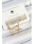 Pirinç Zirkon Taşlı Çiçek ve Ay Model Gold Renk 3lü Çift Kadın Küpe Set - PRT3500EB07310 1