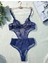 Lacivert Dantel Iç Çamaşır Takımı Bodysuit 2