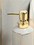 Hometarz Porselen Gold Banyo Wc Takımı 5 Li Sabunluk Fırçalık Set 4