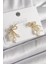 Pirinç Gold Renk Zirkon Taşlı Düğüm Model Damla Zirkon Taşlı Kadın Küpe - PRT3500EB03451 1
