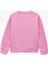 Bisiklet Yaka Şardonlu Baskılı Pembe Kız Çocuk Sweatshirt 6WKG10108AK 2