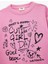 Bisiklet Yaka Şardonlu Baskılı Pembe Kız Çocuk Sweatshirt 6WKG10108AK 3